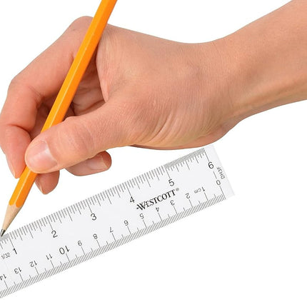 Westcott 10561 Acrylic Clear Ruler, 6 in