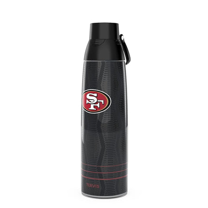Bouteille d'eau Tervis Venture NFL® San Francisco 49ers - Gobelet isotherme à triple paroi pleine vitesse, garde les boissons froides et chaudes, 1 L, acier inoxydable