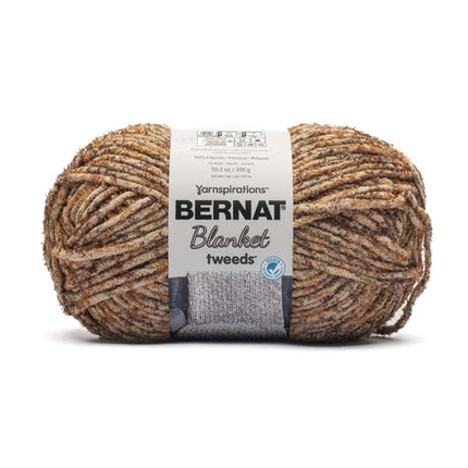 Bernat Blanket Tweeds Sandy Tweed Yarn - 2 Pack of 10.5oz/300g - Polyester - #6 Super Bulky - 220 Yards - Knitting, Crocheting, Crafts & Amigurumi, Chunky Chenille Yarn