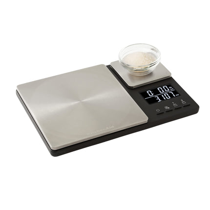 KitchenAid Dual Platform Digital Kitchen Scale, 11 pound capacity, Black