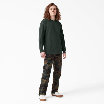 Dickies Men's Big-Tall Long Sleeve Heavyweight Crew Neck, Hunter Green, XXX-Large/Tall