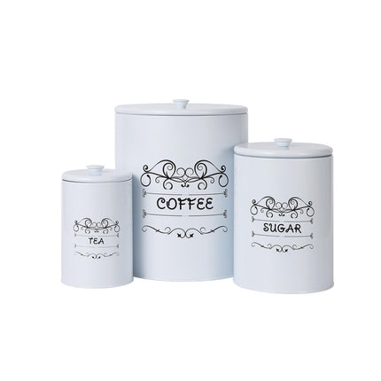 ChicHabitat Kitchen Canisters Set of 3, Food Stora