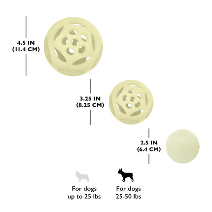 Chew King Glowing Fetch Balls, 4 Piece Set, Dog Toys, Fits Ball Launcher