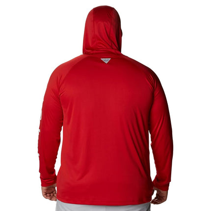 Columbia Men's Terminal Tackle Hoodie, Red Spark/White Logo, Medium