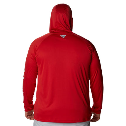 Columbia Men's Terminal Tackle Hoodie, Red Spark/White Logo, Medium