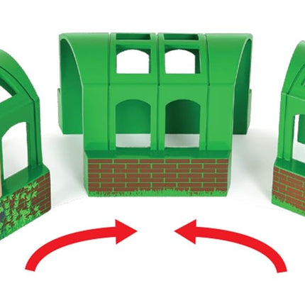 BRIO World Flexible Tunnel - Wooden Railway Train Set Accessories for Kids Age 3 Years Up