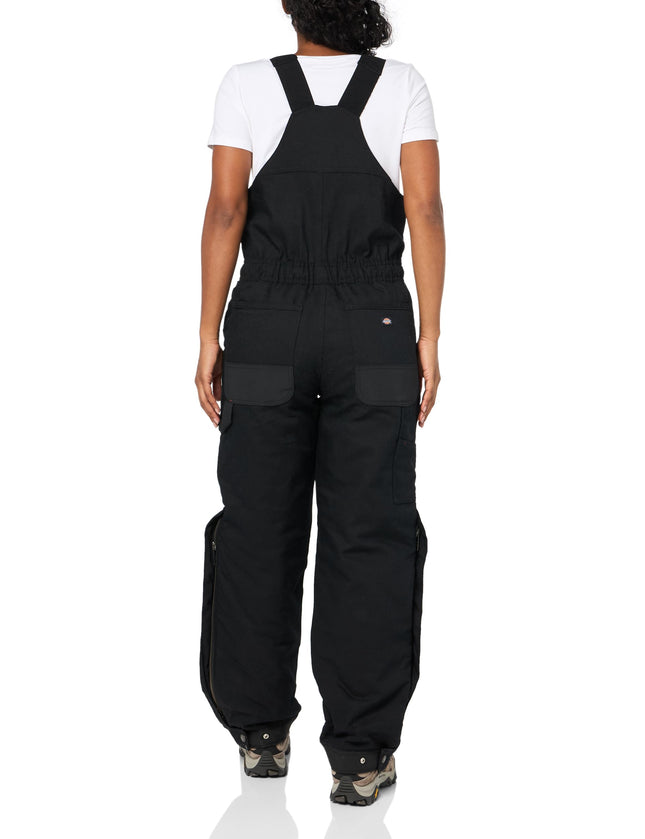 Dickies Womens Regular Fit Insulated Bib Overalls - P, Black V1, XS