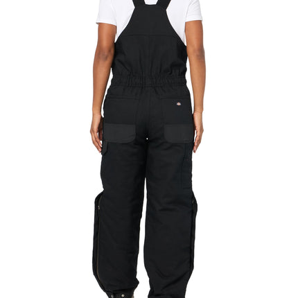 Dickies Womens Regular Fit Insulated Bib Overalls, Black, S