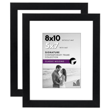 Americanflat 10x8 Photo Frames in Black - Set of 2