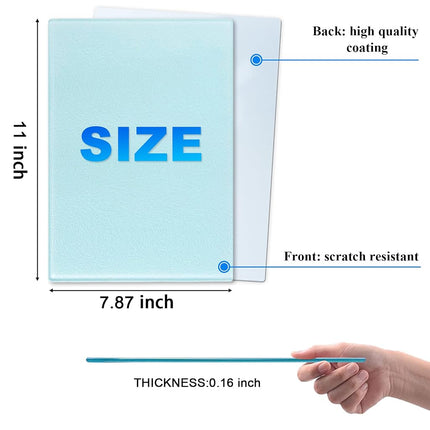 6Pack Sublimation Glass Cutting Board Blanks, Textured Tempered Glass Chopping Boards for Kitchen, Anti Slip Cutting Boards Heat Resistant Glass Plate Chopping Board for Kitchen DIY Heat Press Machine