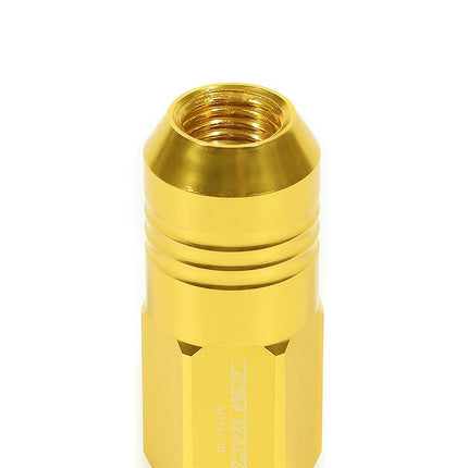 DNA MOTORING LN-ZTL-9020-15-GD 20Pcs Closed End Design M12 x 1.5 Aluminum Alloy Wheel Lug Nuts + Deep Drive Extension Adapter, 20mm OD/50mm Height (Gold)
