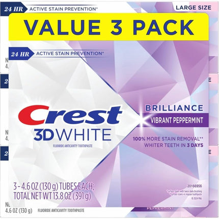 Crest Toothpaste 3D White Brilliance Vibrant Peppe