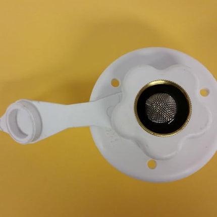JR Products 160-85-A-26-A Polar White City Water Flange with 1/2" MPT