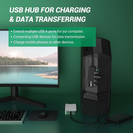 USB Hub 4 in 1 USB 3.0 Hub Ultra Slim USB Adapter USB Splitter USB 3.0 Hub with 4 USB 3.0 Port USB Splitter, i, Windows s Surface,