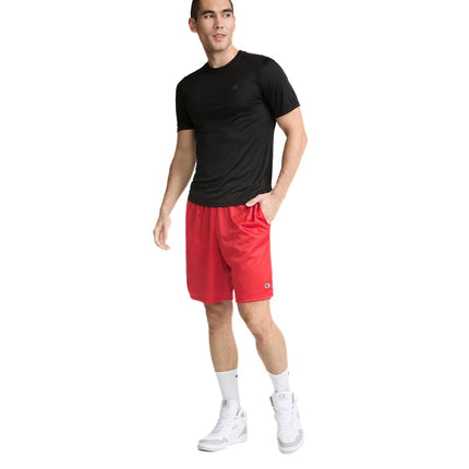 Champion Men's Long Mesh With Pockets athletic shorts, Crimson, S UK
