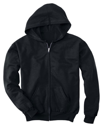 Hanes Boys' Eco Smart Zip Hoodie, Black, Small