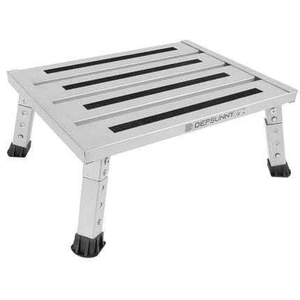 DEPSUNNY Adjustable Height Aluminum RV Step, Stabl