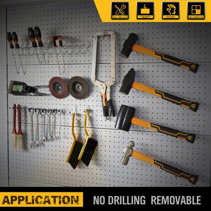 ELEAD 260-Piece Pegboard Hook Set, for 1/8 and 1/4 inch Peg Board Organizer Accessories with Pegboard Bins for Organizing Various Tools in The Garage Kitchen Bathroom Craft Room