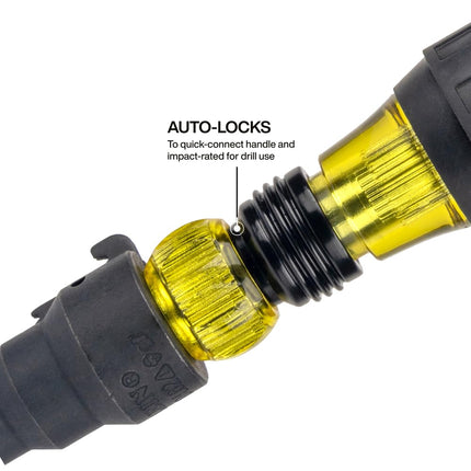 Klein Tools 85191HD Flip Socket Conduit Reamer Driver, 3-in-1 Impact-Rated Tool for 1/2-Inch, 3/4-Inch, 1-Inch Conduit, Integrated Quick-Connect Handle with Magnetic Bit Holder