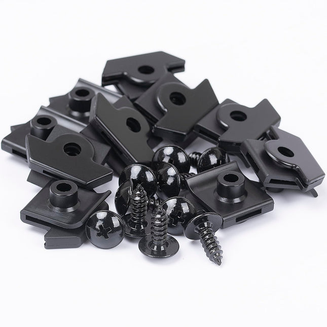 OAUTOO 10 juegos de tornillos para revestimiento de guardabarros M5.5 (#12) con kit de ojales para Nissan 01454-N5061, 63848-D4001 200SX 240SX Altima Armada Frontier Maxima NV Pathfinder Quest Titan Xterra G20 Q45 QX56 1987-en adelante