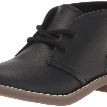 The Children's Place Boy's Lace Up Boots Fashion, Black, 2 Big Kid
