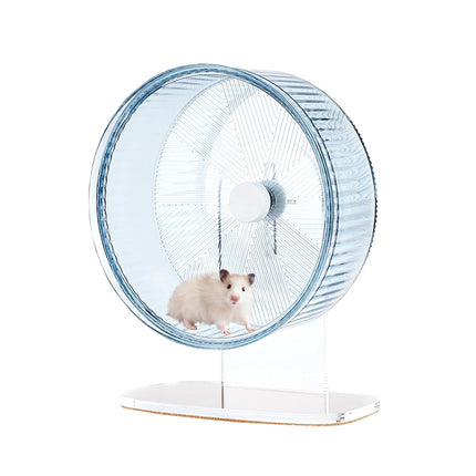 Roue d'exercice super silencieuse pour hamster : Roues d'exercice silencieuses pour hamster avec support réglable en hauteur pour hamsters, gerbilles, souris ou autres petits animaux – Bleu 8,5 pouces