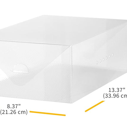 Whitmor Clear-Vue Men's Shoe Box - Heavy Duty Stackable Shoe Storage - Clear - Set of 8