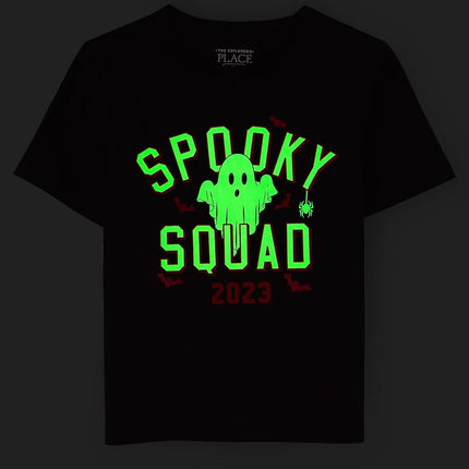 The Children's Place Baby and Toddler Short Sleeve Halloween Graphic T-Shirt, Spooky Squad, 5T