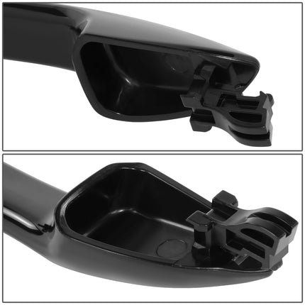 DNA MOTORING Front Driver Outer Door Handle Compatible with 14-19 Corolla, w/Keyhole, Black, OEM-DHO-01538
