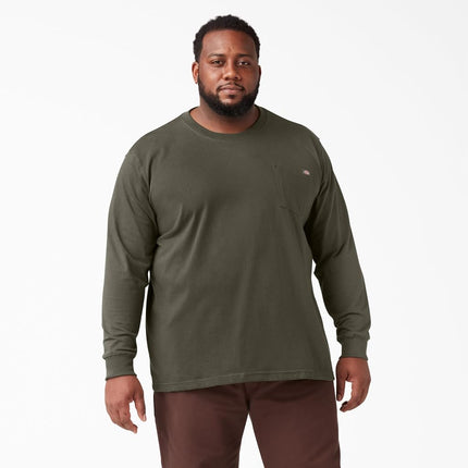 Dickies Men's Big and Tall Long Sleeve Heavyweight Crew Neck, Moss Green, X-Large