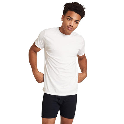 Gildan Men's Crew T-Shirts Undershirt, White (6-Pack), S (Pack of 6)