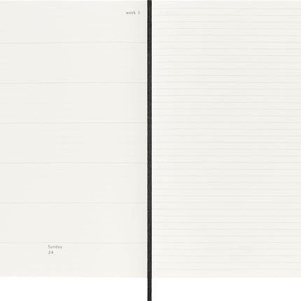 Moleskine - 2027-12 Month Weekly Notebook Soft Cover Diary - Extra Large - Black