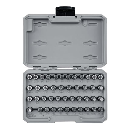 TEKTON 1/4 Inch Drive Hex, Torx, Phillips, Slotted, Square Bit Socket Set (44-Piece) | SHB90302