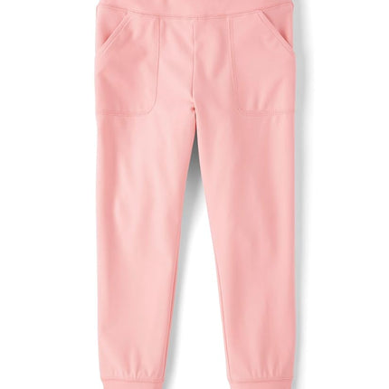 The Children's Place Girls' Knit Active Sweatpants, Fuzzy Pink, XX-Large