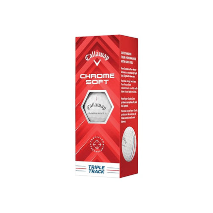Callaway Golf Chrome Soft Premium Tour Golf Ball 2024 White Triple Track