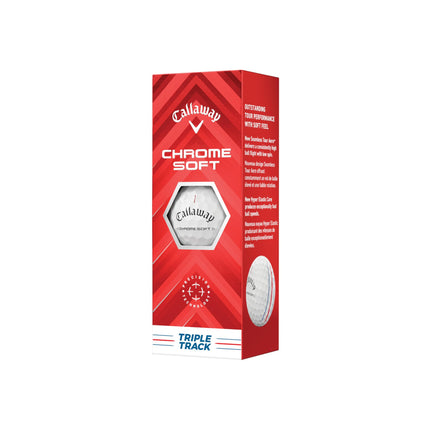 Callaway Golf Chrome Soft Premium Tour Golf Ball 2024 White Triple Track
