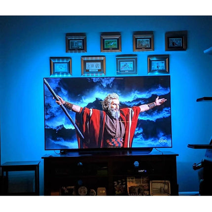 USB Powered LED Strip Lights TV Backlights Kit for 50 to 55 Inch TV - Sony LG Samsung Monitor Smart TV Wall Mount Stand Work Space Color Changing LED Background Ambient Lighting