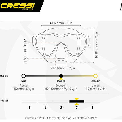 Cressi F1 Frameless Diving Mask - Anti-Fog Tempered Glass Snorkel Mask - Silicone Skirt for Secure Scuba Fit - Adjustable Buckles for Diving & Snorkelling - Pink - One Size