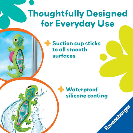 Ravensburger Play+ Rainmaker Shake & Twist - Gecko | Gentle Rain Sound Toy | Supports Sensory & Motor Skill Development