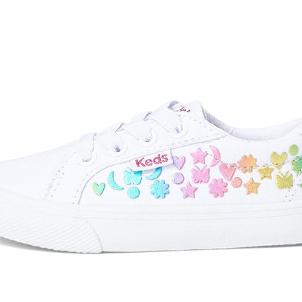 Keds Basket Ke02201250 Fille, Blanc/Arc-en-ciel, Taille 4.5 US Enfant