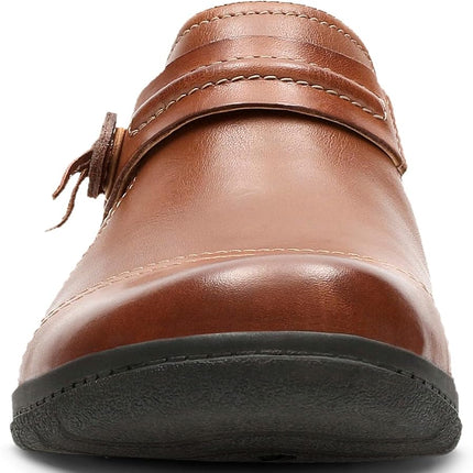 Clarks Women's Cheyn Madi Slip-On Loafer, Dark Brown Tumbled Leather, 3.5 UK