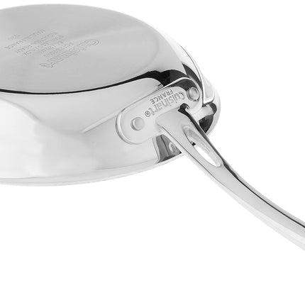 Cuisinart French Classic Tri-Ply Stainless 8" Nonstick Skillet, Comfortable Handles, Dishwasher Safe, Induction Ready (FCT22-20NSC)