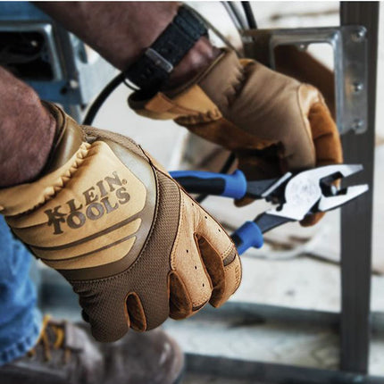 Klein Tools 40228 Journeyman Leather Utility Gloves, X-Large,Brown