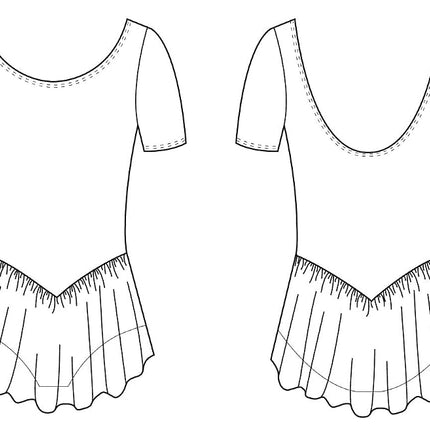 Maillot de manga corta con falda Bloch Dance Girls Tiffany, rosa claro, talla 8-10