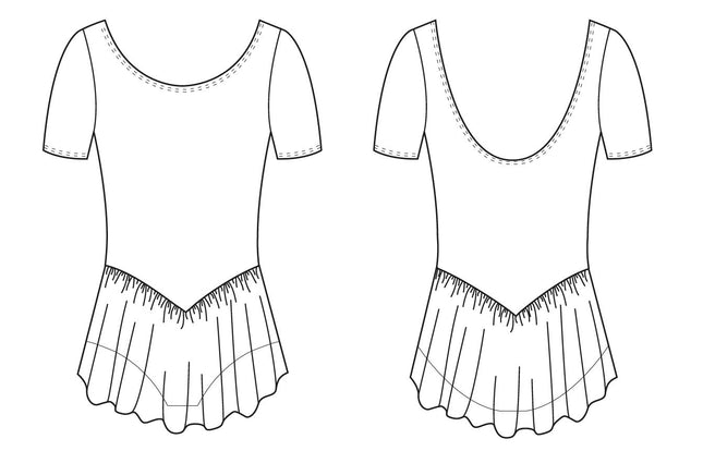 Justaucorps de danse Bloch pour filles Tiffany à manches courtes avec jupe, rose clair, taille 12