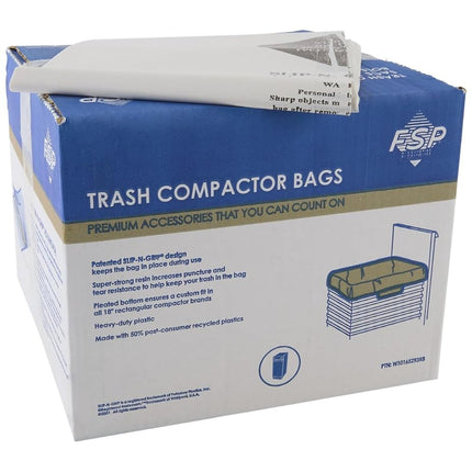 Whirlpool W10165293RB Genuine OEM 60 Pack-Plastic Compactor Bags-18" Models – 1394369, 4178058, 4318932, 4318933, 4318935, 4318937, 4318939, AH1964576, EA1964576, PS1964576