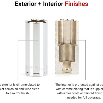 TEKTON 1/2 Inch Drive x 33 mm Deep 6-Point Socket | SHD23133