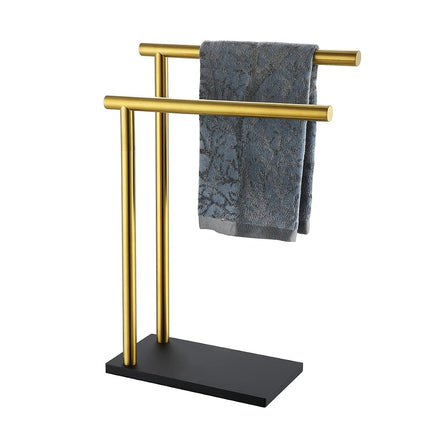 JQK Toallero de Mano con Acabado en Bronce Frotado con Aceite, Soporte Moderno en Forma de Árbol de Pie para Encimera con 2 Barras de 30,5 cm, Acero Inoxidable 304 ORB, HTT172-ORB