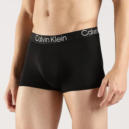Calvin Klein Men's Ultra Soft Modern Modal 3-Pack Trunk, 3 Black, Large