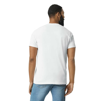 Gildan Unisex Adult Softstyle CVC Short Sleeve T-Shirt, Style G67000, Multipack, White (4-Pack), S